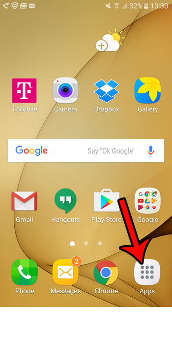 how to remove an app on the galaxy on5