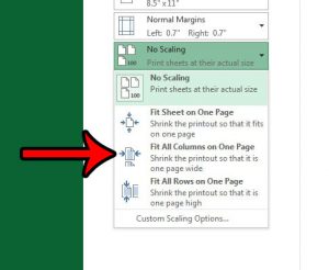 how to print all columns on one page in excel 2013