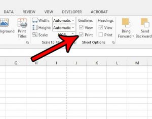 how to print gridlines in excel 2013