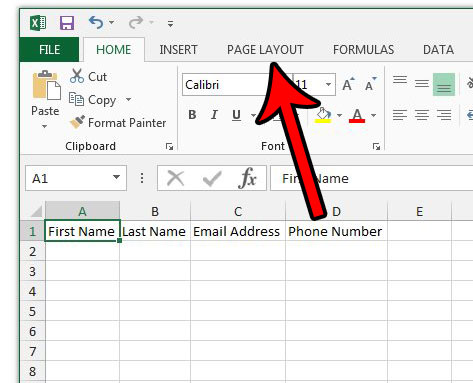 how to include a row at the top of the page in excel