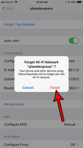 how to change wifi password on iphone 7