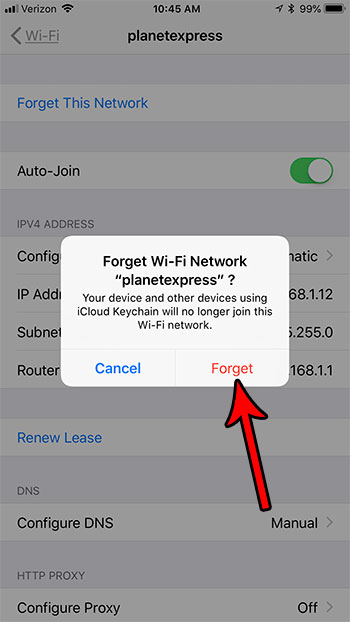 how to change wifi password on iphone 7