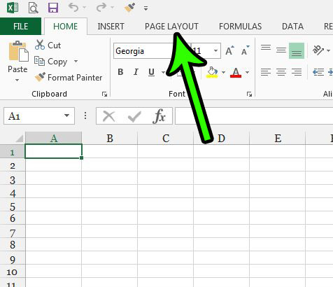 center spreadsheet on page in excel 2013