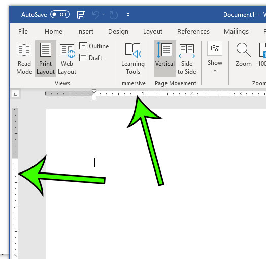 what the ruler looks like in microsoft word