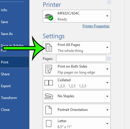 click Print All Pages