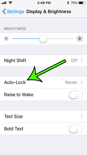 where is auto lock on iphone 5