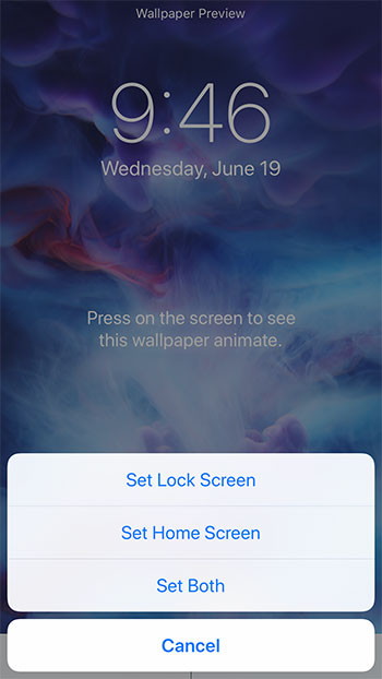 how to set a new wallpaper on an iphone 7