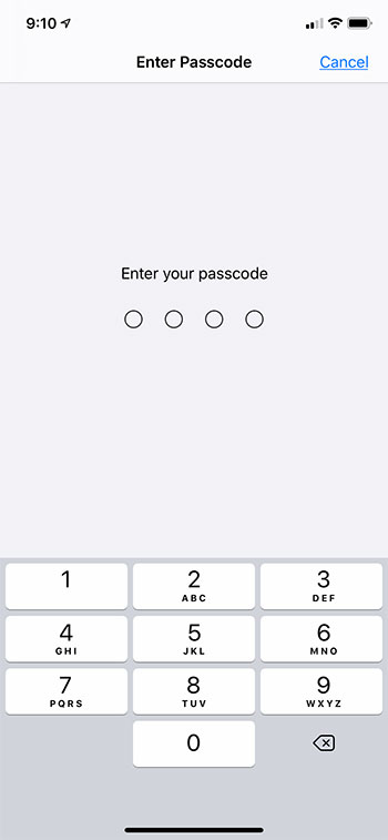 enter your password