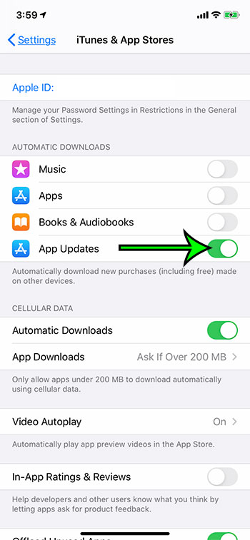 enable automatic app updates