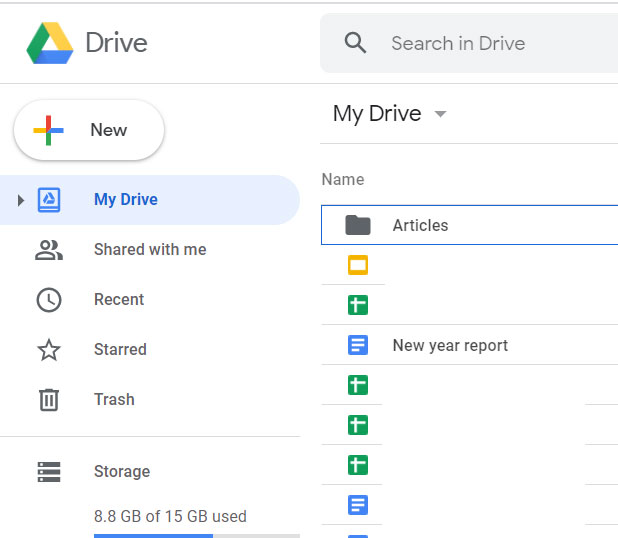 sign into Google Drive and open your document