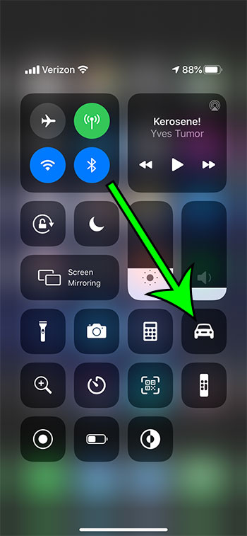 alternate method for disabling Do Not Disturb While Driving on an iPhone
