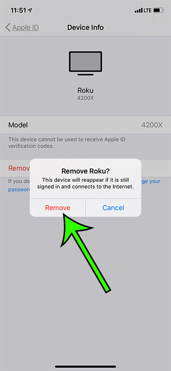 how to remove a device from an Apple ID