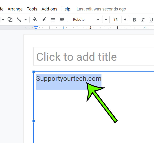 highlight the text to hyperlink