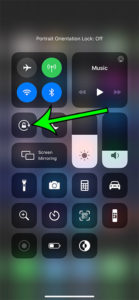 how to turn off iPhone rotation lock