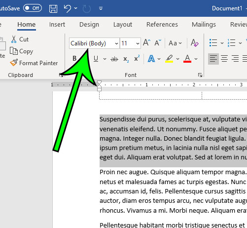 How to Change the Font for a Selection in Microsoft Word for Office 365 3 click the Font dropdown menu