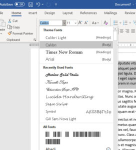 how to change a font in Microsoft Word