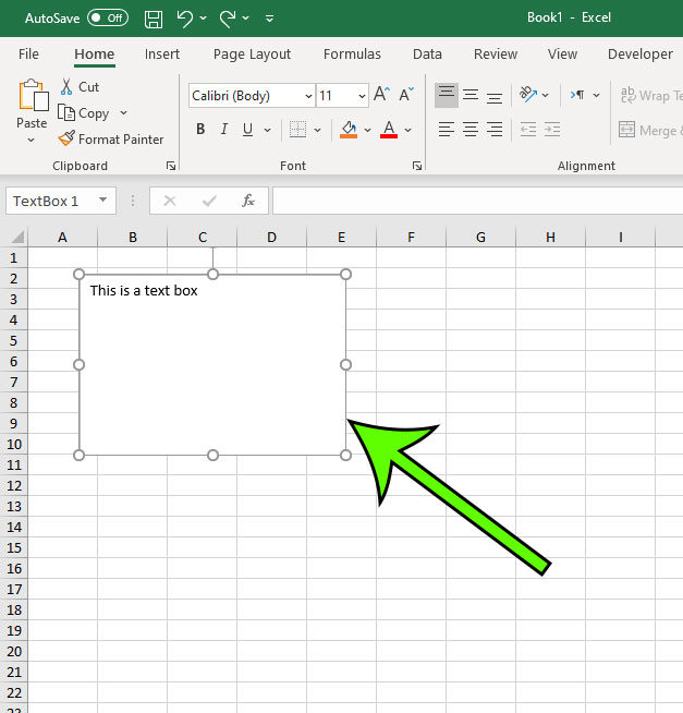 how to delete a text box in Microsoft Excel for Office 365