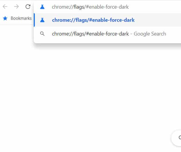 enter the Chrome flag command