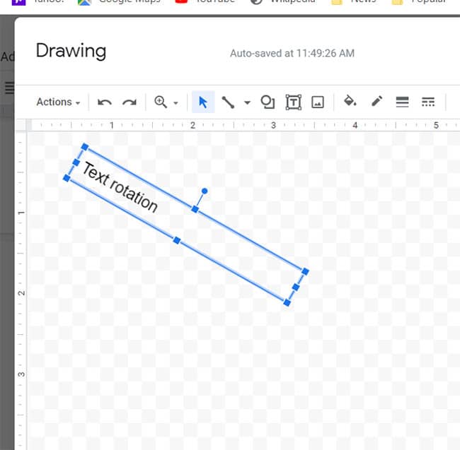 how to rotate text in Google Docs