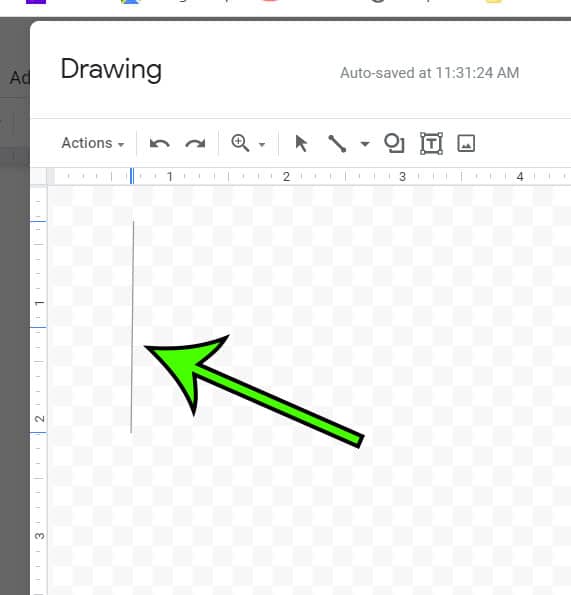 drawing a vertical line in Google Docs