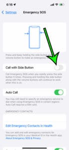 how to prevent accidental 911 calls via the side button on iPhone
