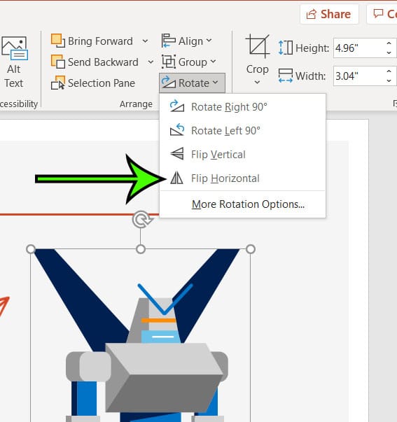 how to mirror image Powerpoint