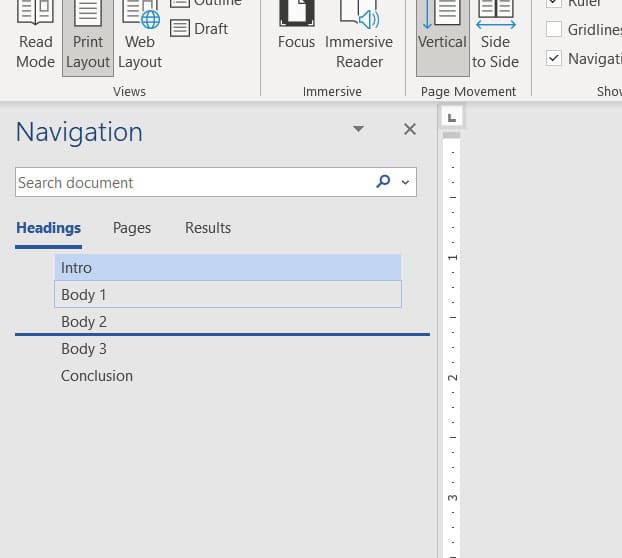 how to rearrange pages in Word