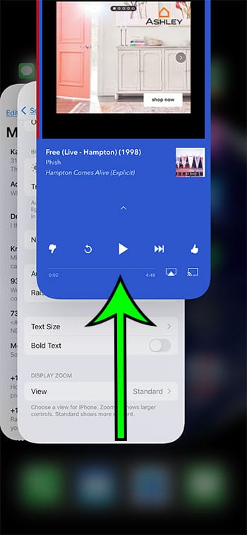 how to turn off the Pandora app on an iPhone