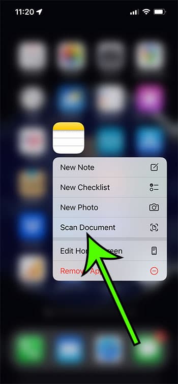 how to scan a document on an iPhone 13