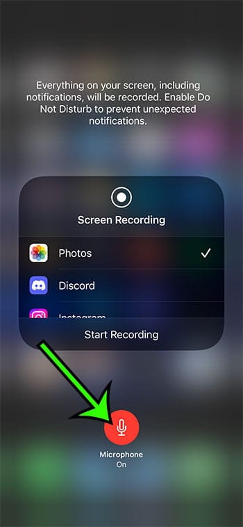 how to screen record with audio on iPhone 13