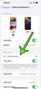 how to adjust brightness on iPhone 13
