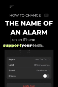 How to Change the Name of an iPhone 13 Alarm