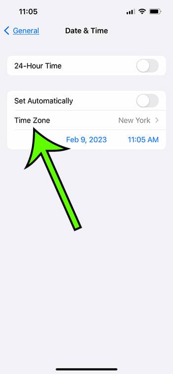 how to change time zone on iPhone 13