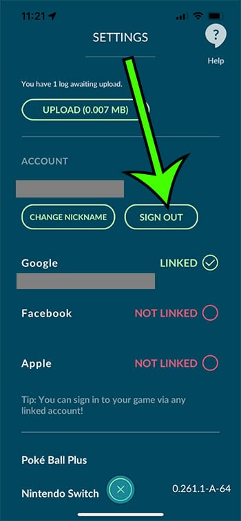 how to sign out of Pokemon Go on an iPhone
