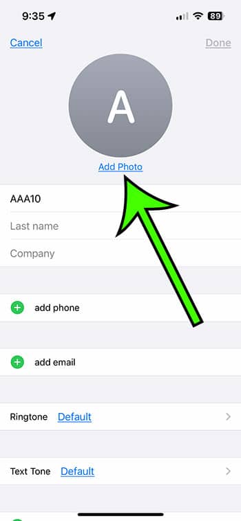 how to add iphone 13 contact picture