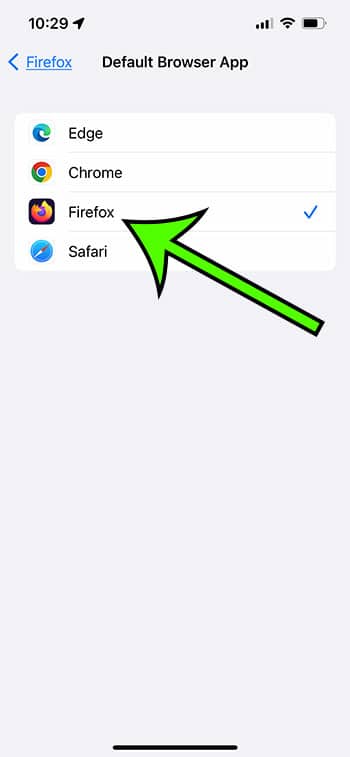 how to change the default iPhone 13 Web browser app