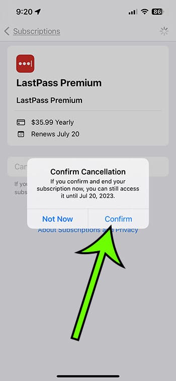 how to delete subscription on iPhone 13