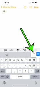 how to type the degree symbol iPhone character