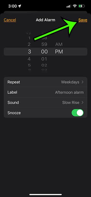 how to set an iphone 13 alarm