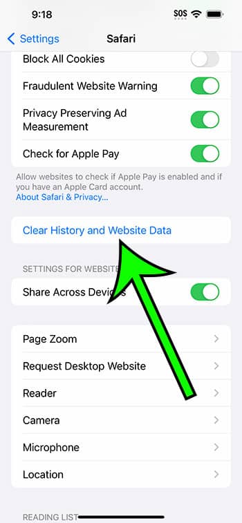 how to clear history on iPhone 14