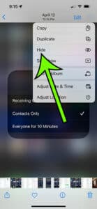 how to hide photos on iPhone 13