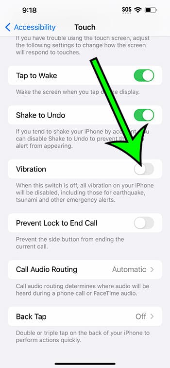 how to stop all iPhone 14 vibrations