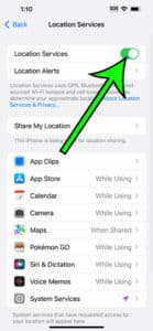 how to turn off location on iPhone 14
