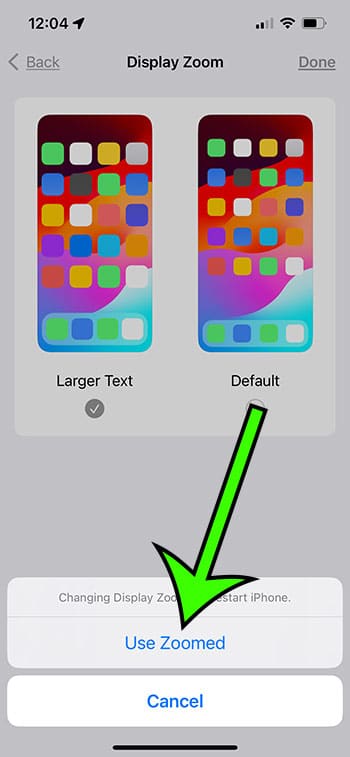 how to enlarge iPhone 13 screen