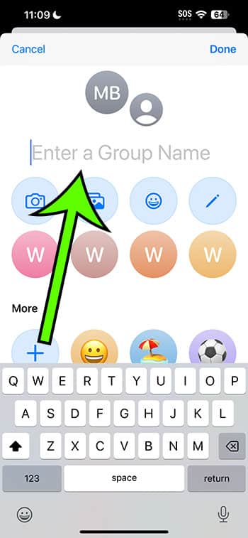 how to name a group text on iPhone 14