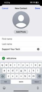 iOS 17 How to Create a New Contact on iPhone