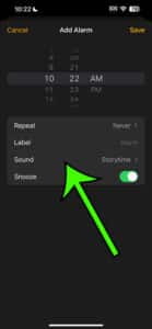 how to set an alarm on iPhone 14