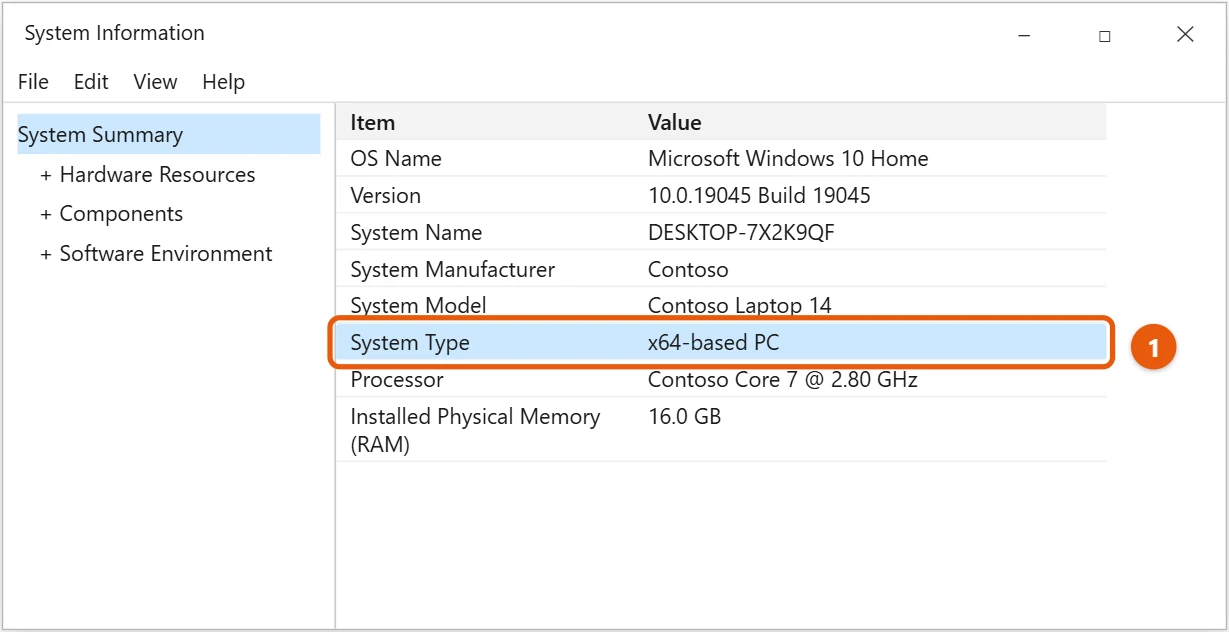 How to Check if Windows 10 Is 32-Bit or 64-Bit 2 Windows 10 System Information window with System Type showing x64-based PC highlighted