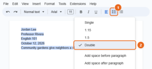 how to double space in google docs line spacing menu How to Double Space in Google Docs