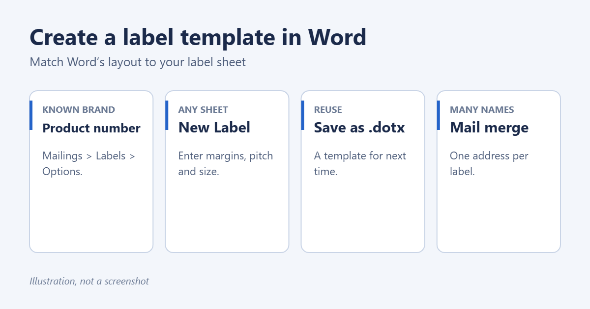 How to Create a Label Template in Word 1 How to create a label template in Microsoft Word
